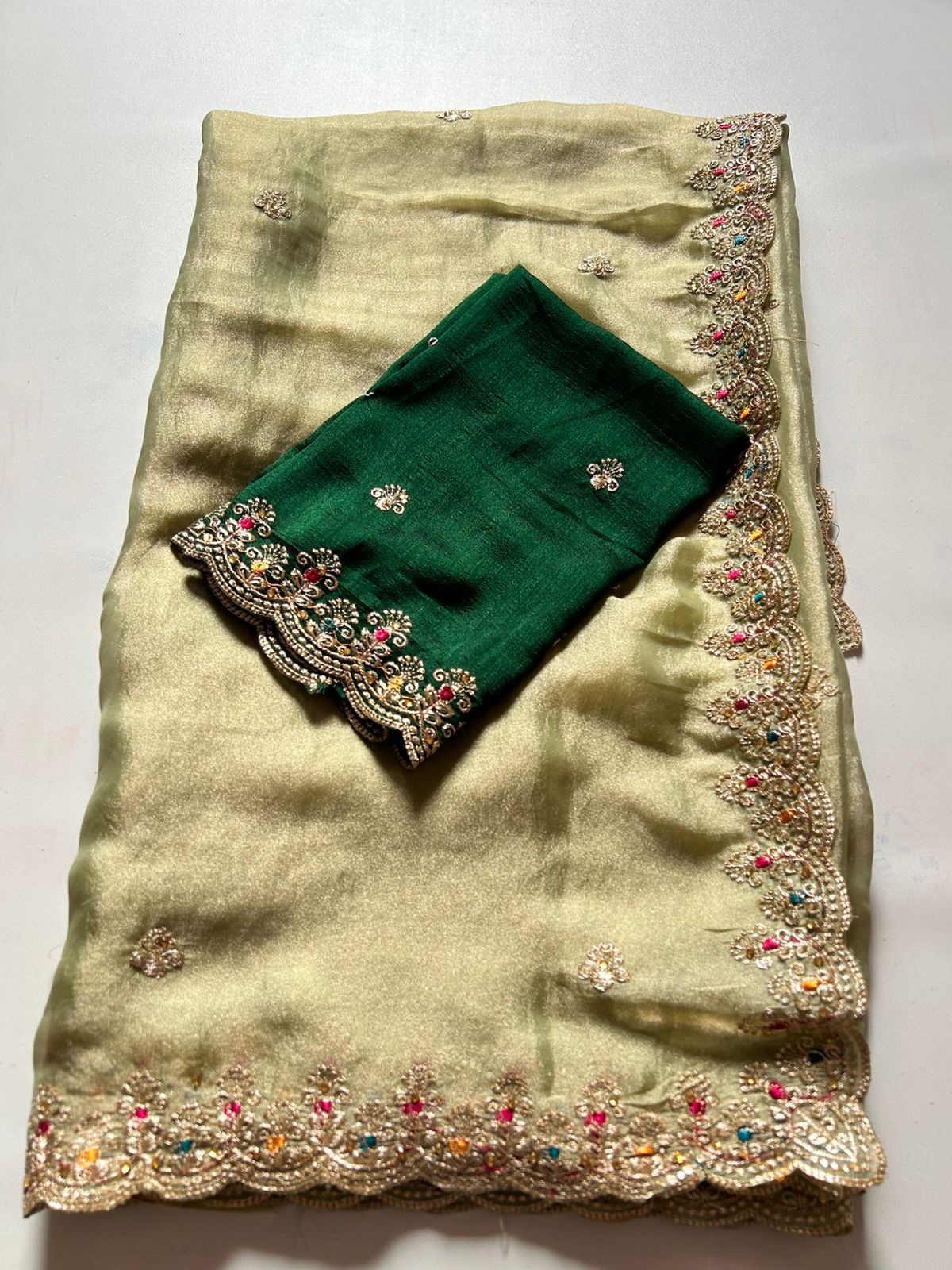 Adorning Function Wear Soft Silk Sequence Embroidery Work Fancy Designer Saree