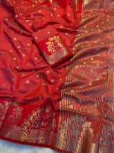 Load image into Gallery viewer, Imaginative Party Wear Silk Soft Tussar Silk Jacquard Zari Work Border Fancy Designer Saree For Occasion
