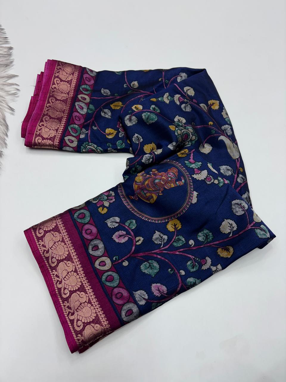 Glamorous Party Wear Pure Soft Dola Silk Mangalkari Border Fancy Designer Saree