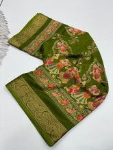Load image into Gallery viewer, Graceful Party Wear Pure Soft Silk Jacquard Border Fancy Designer Saree With Blouse
