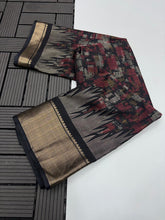 Load image into Gallery viewer, Stylish Festive Wear Pure Soft Dola Silk Print With Jari Border Fancy Designer Saree For Women
