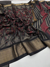 Load image into Gallery viewer, Stylish Festive Wear Pure Soft Dola Silk Print With Jari Border Fancy Designer Saree For Women
