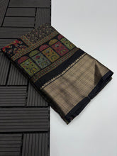 Load image into Gallery viewer, Desirable Festive Wear Pure Soft Silk Printed n Zari Border Fancy Designer Saree
