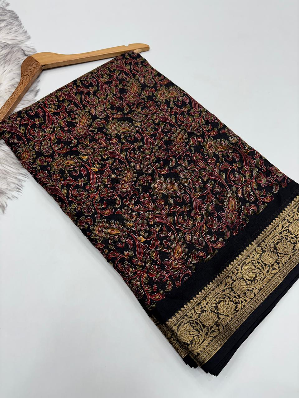 Glamorous Party Wear Pure Soft Silk Jacquard Border Fancy Designer Saree