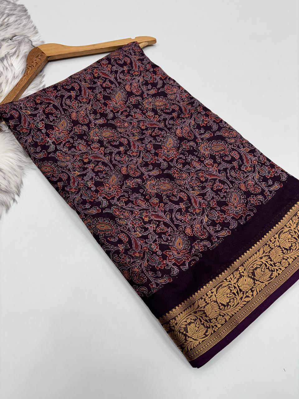 Glamorous Party Wear Pure Soft Silk Jacquard Border Fancy Designer Saree