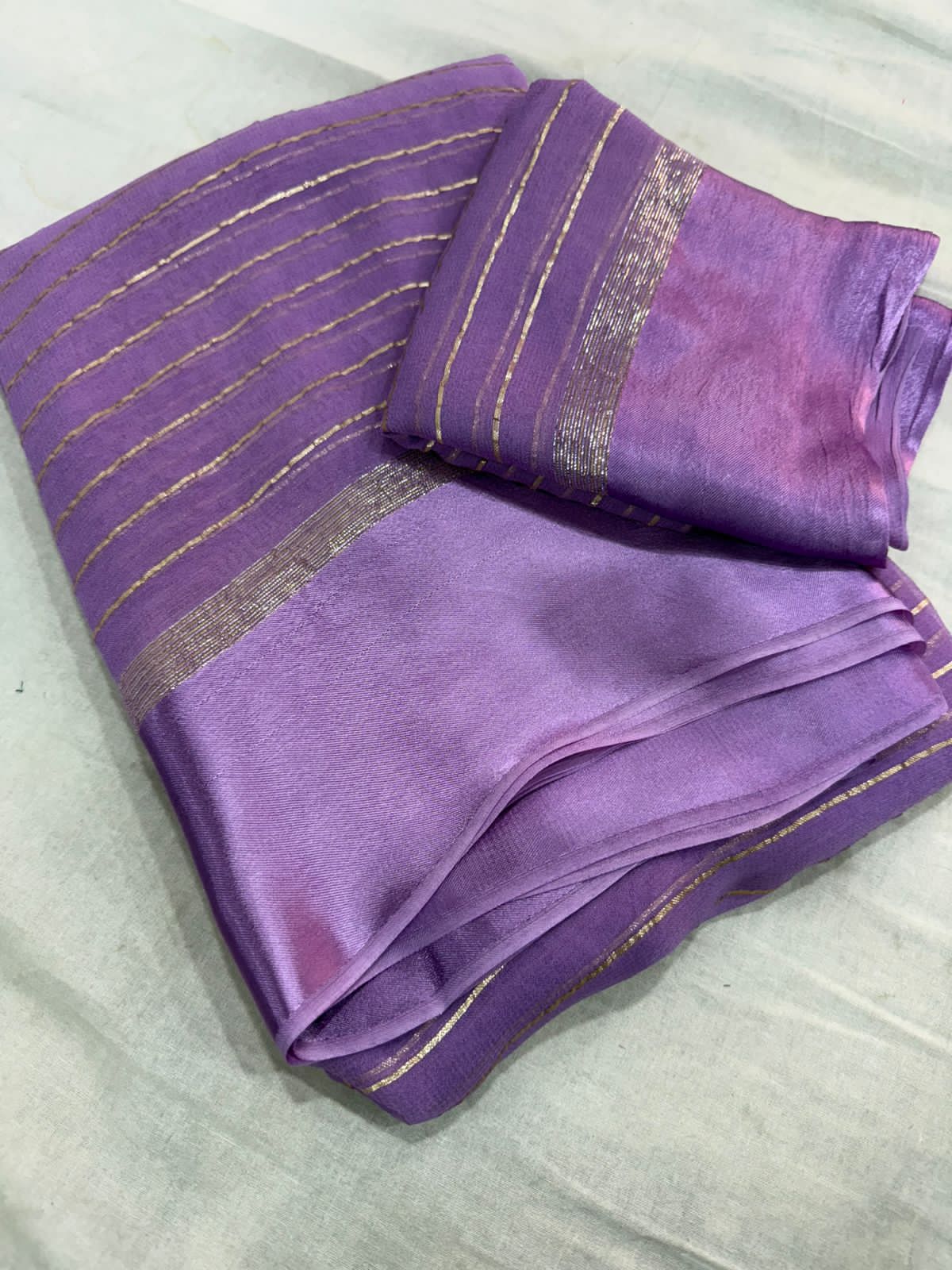 Charming Function Wear Pure Viscose Georgette Satin Patta Border Saree With Blouse Piece