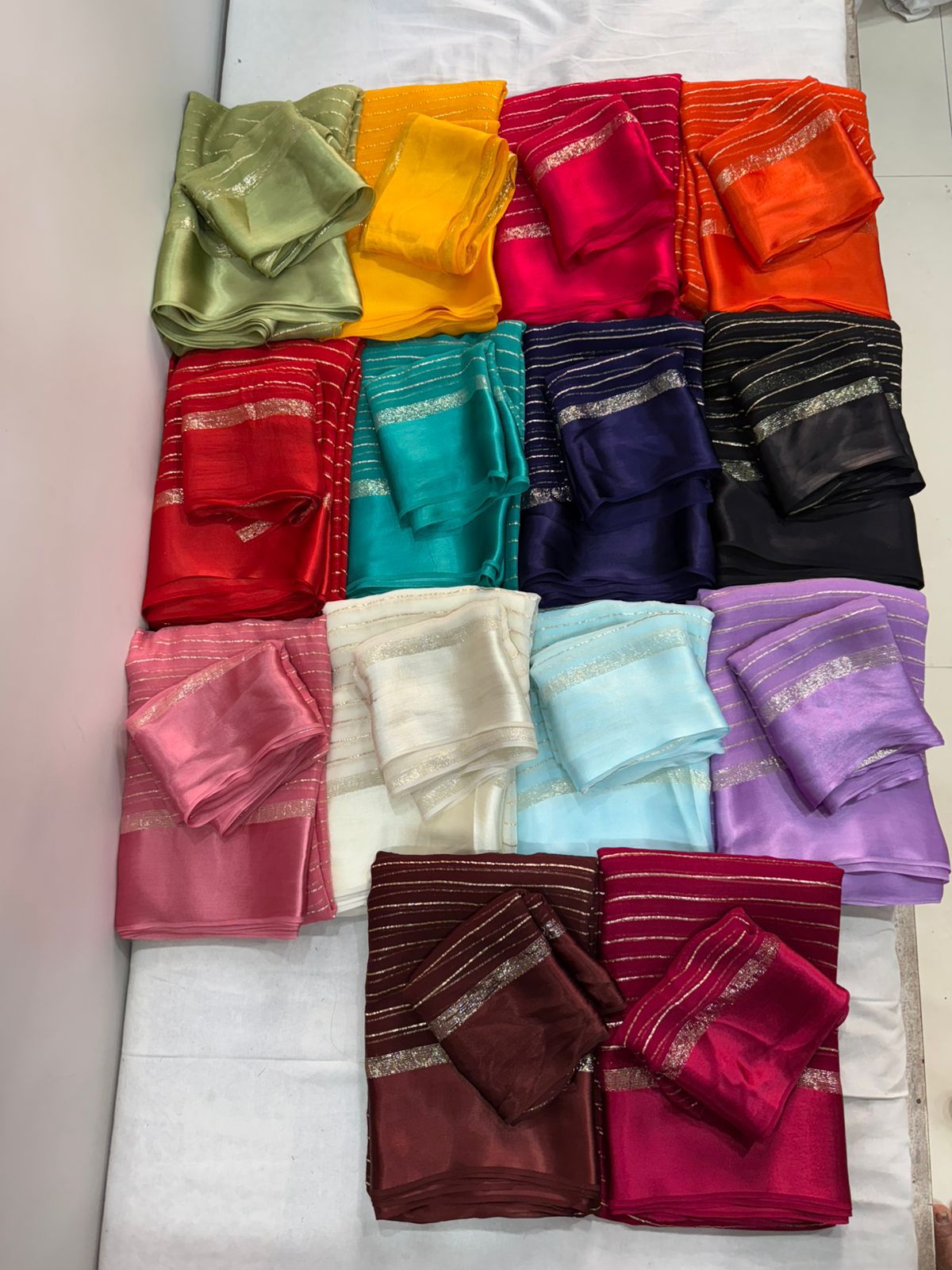 Charming Function Wear Pure Viscose Georgette Satin Patta Border Saree With Blouse Piece