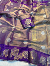 Load image into Gallery viewer, Marvellous Wedding Wear Soft Tissue Silk Jacquard Weaving Rich Pallu Saree With Blouse Peice
