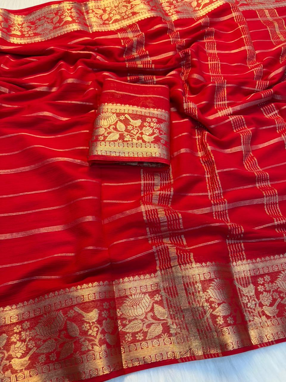 Graceful Function Wear Pure Viscose Jacquard Weaving Work Fancy Designer Saree