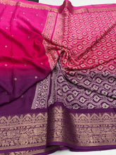 Load image into Gallery viewer, Redolent Function Wear Double Shaded Pure Soft Crape Silk Jacquard Border Fancy Designer Saree For Women
