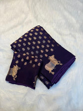 Load image into Gallery viewer, Admirable Festive Wear Viscose Dola With Crape Silk Jacquard Work n Rich Pallu Designer Saree For Ocassion
