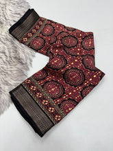 Load image into Gallery viewer, Evocative Function Wear Pure Viscouse Silk Ajrak Printed Rich Pallu n Fancy Designer Saree Blissful With Blouse
