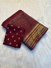 Load image into Gallery viewer, Gratifying Party Wear Viscose Georgette Jacquard Weaving Work Rich Pallu Fancy Designer Saree
