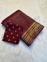 Load image into Gallery viewer, Gratifying Party Wear Viscose Georgette Jacquard Weaving Work Rich Pallu Fancy Designer Saree
