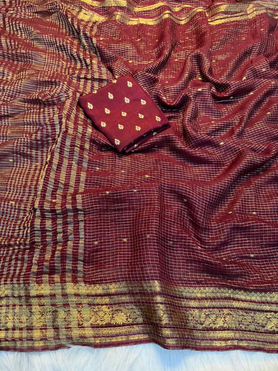 Gratifying Party Wear Viscose Georgette Jacquard Weaving Work Rich Pallu Fancy Designer Saree