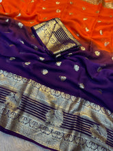 Load image into Gallery viewer, Admirable Festive Wear Double Shaded Viscose Georgette n Jacquard Border Fancy Designer Saree With Contrast Bloue Piece
