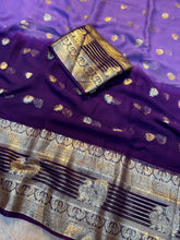 Load image into Gallery viewer, Admirable Festive Wear Double Shaded Viscose Georgette n Jacquard Border Fancy Designer Saree With Contrast Bloue Piece
