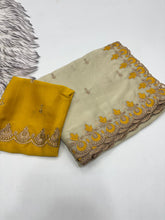 Load image into Gallery viewer, Elegant Party Wear Pure Soft Rangoli Silk Embroidery n Sequence Work Fancy Designer Saree With Blissful Blouse
