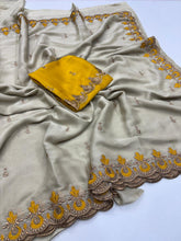 Load image into Gallery viewer, Elegant Party Wear Pure Soft Rangoli Silk Embroidery n Sequence Work Fancy Designer Saree With Blissful Blouse
