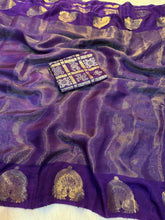 Load image into Gallery viewer, Adorable Festive Wear Pure Viscose Dola Silk Jacquard Work Satin Border Fancy Designer Saree With Blouse Piece
