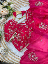 Load image into Gallery viewer, Charismatic Wedding Wear Silk Heavy Embroidery Beads Work Fancy Designer Saree With Stitched Blouse
