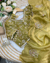 Load image into Gallery viewer, Charismatic Wedding Wear Silk Heavy Embroidery Beads Work Fancy Designer Saree With Stitched Blouse
