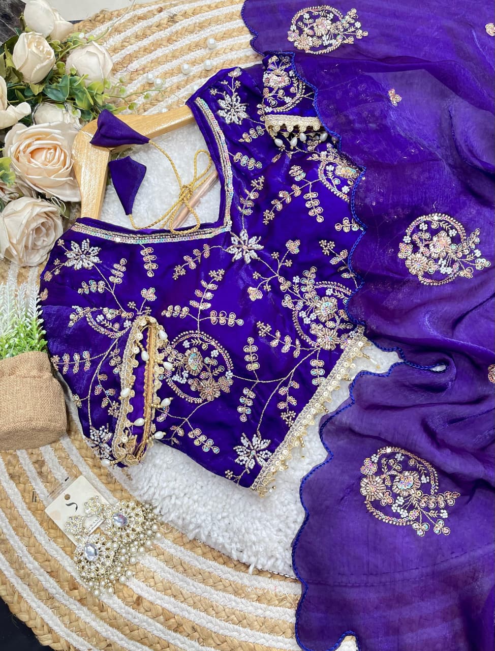 Charismatic Wedding Wear Silk Heavy Embroidery Beads Work Fancy Designer Saree With Stitched Blouse