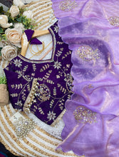 Load image into Gallery viewer, Charismatic Wedding Wear Silk Heavy Embroidery Beads Work Fancy Designer Saree With Stitched Blouse
