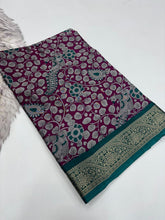 Load image into Gallery viewer, Artistic Party Wear Soft Dola Silk Mangalkari Zari Border Fancy Designer Saree With Blouse Piece
