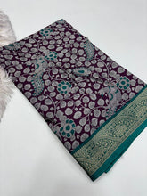 Load image into Gallery viewer, Artistic Party Wear Soft Dola Silk Mangalkari Zari Border Fancy Designer Saree With Blouse Piece
