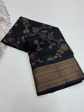 Load image into Gallery viewer, Imaginative Party Wear Pure Soft Dola Silk Print Jacquard Border Fancy Designer Saree With Blouse Piece
