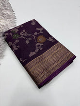 Load image into Gallery viewer, Imaginative Party Wear Pure Soft Dola Silk Print Jacquard Border Fancy Designer Saree With Blouse Piece
