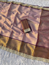 Load image into Gallery viewer, Charismatic Party Wear Banarasi Tissue Silk Jacquard n Mirror lace Work Fancy Designer Saree For Wedding
