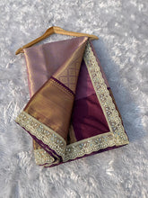 Load image into Gallery viewer, Charismatic Party Wear Banarasi Tissue Silk Jacquard n Mirror lace Work Fancy Designer Saree For Wedding
