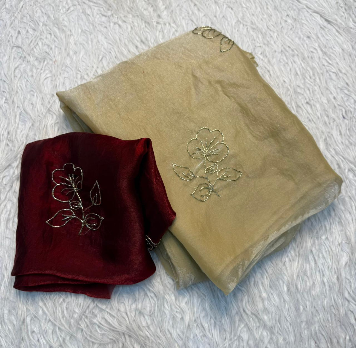 Adorable Party Wear Silk Beads Work Fancy Designer Saree With Blissful Blouse Piece