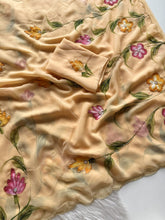 Load image into Gallery viewer, Glorious Party Wear Soft Georgette Handbrush With Handwork Fancy Designer Saree With Blouse Piece
