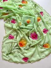 Load image into Gallery viewer, Graceful Party Wear Soft Pure Georgette Handwork Flower Design Fancy Designer Saree With Blouse Piece
