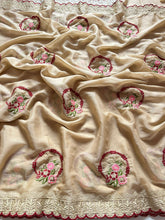 Load image into Gallery viewer, Forbearance Function Wear Georgette Embroidery Work Butta Flower Design Saree With Contrast Blouse Piece
