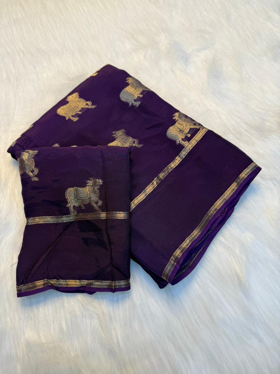 Stunning Party Wear Pure Soft Viscose Crape Silk Jacquard Work Rich Pallu Fancy Designer Saree With Blouse Piece