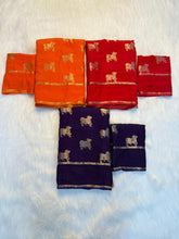 Load image into Gallery viewer, Stunning Party Wear Pure Soft Viscose Crape Silk Jacquard Work Rich Pallu Fancy Designer Saree With Blouse Piece
