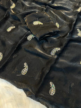 Load image into Gallery viewer, Entrancing Function Wear Silk Embroidery Sequence n Zari Work Fancy Designer Saree With Blouse Piece
