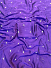 Load image into Gallery viewer, Luxurious Party Wear Crush Silk Butti n Handwork Fancy Designer Saree With Blissful Blouse Piece
