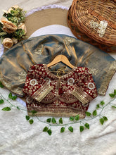 Load image into Gallery viewer, Groovy Party Wear Soft Satin Silk Embroidery n Sequence Work Fancy Designer Saree With Stitched Blouse Piece
