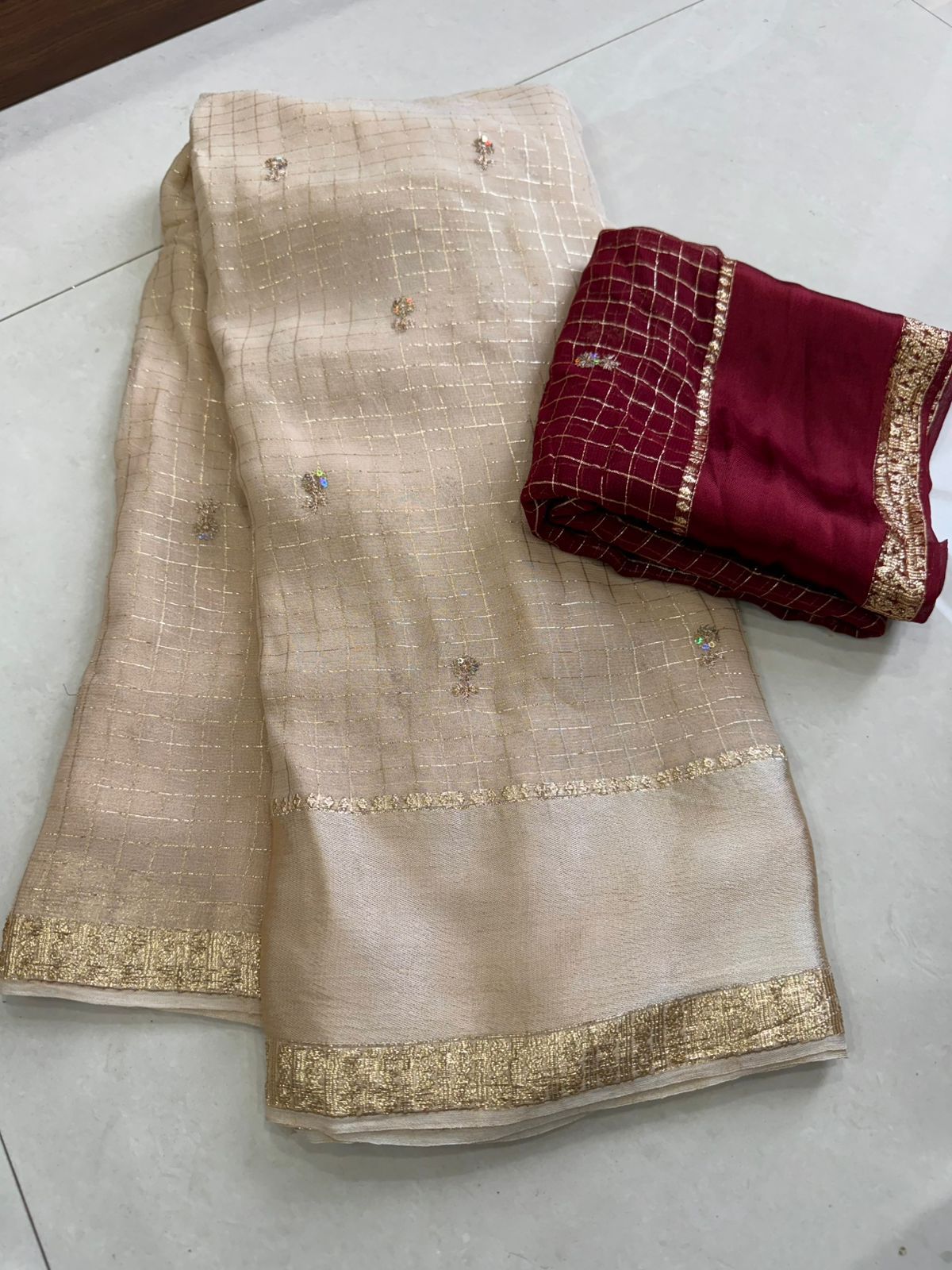 Regal Wedding Wear Viscose Georgette Sequence Work Fancy Designer Saree With Blissful Blouse Piece