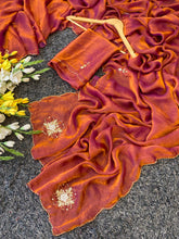 Load image into Gallery viewer, Forbearance Party Wear Soft Silk Handwork Butta Fancy Designer Saree For Wedding
