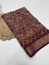 Load image into Gallery viewer, Delightful Function Wear Pure Soft Silk Jacquard Border Print Fancy Designer Saree With Blouse Piece
