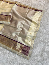 Load image into Gallery viewer, Latest Festive Wear Banarasi Tissue Silk Jacquard n Mirror lace Work Fancy Designer Saree For Occasion
