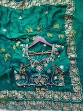 Load image into Gallery viewer, Splendorous Wedding  Wear Silk Heavy Embroidery n Sequence Work Fancy Designer Saree With Stitched Blouse
