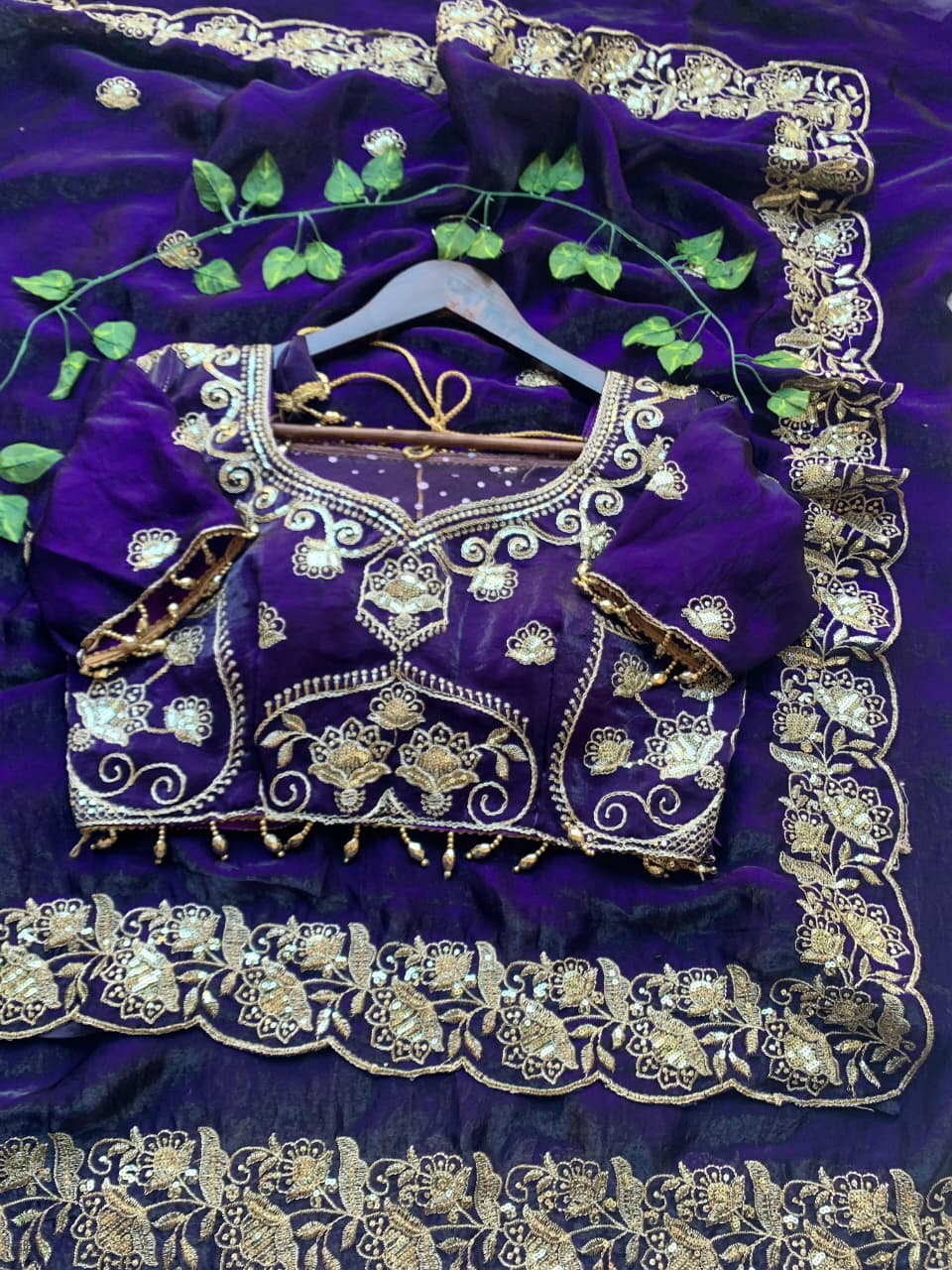 Splendorous Wedding  Wear Silk Heavy Embroidery n Sequence Work Fancy Designer Saree With Stitched Blouse