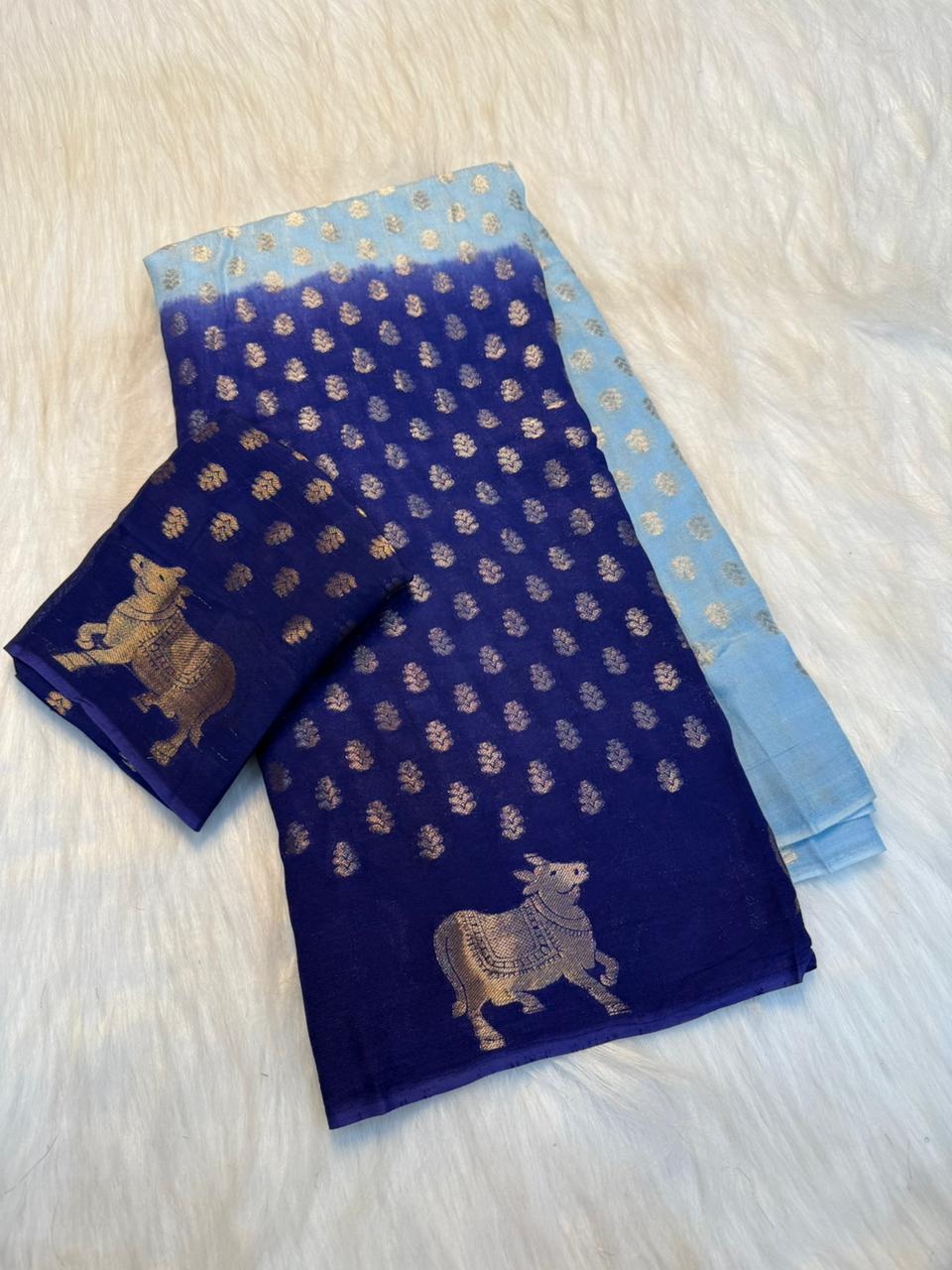 Magnetic Party Wear Pure Viscose Silk Jacquard Weaving Work Rich Pallu Fancy Designer Saree With Blouse Piece